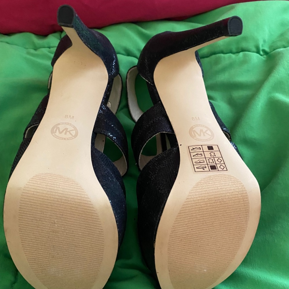 Michael Kors Berkeley Platform Black Glitter Heels - image 4